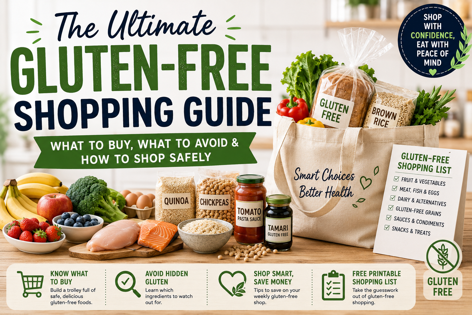 The Ultimate Gluten-Free Shopping Guide: What to Buy, What to Avoid & How to Shop Safely
